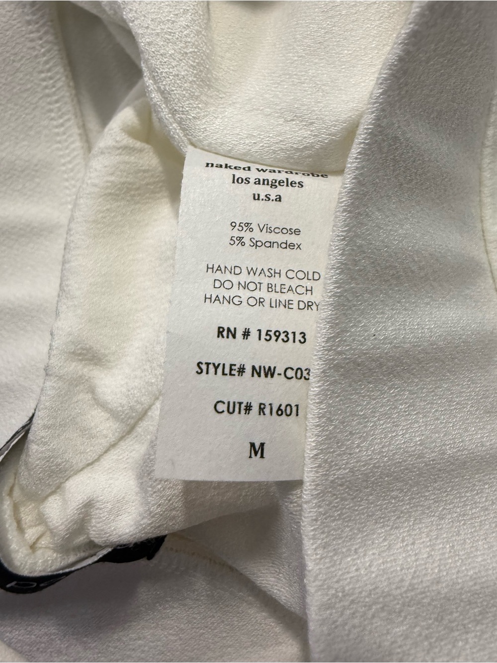 Naked Wardrobe NW Mock Cropped Long Sleeve and Leggings SET White - Picture 4 of 4